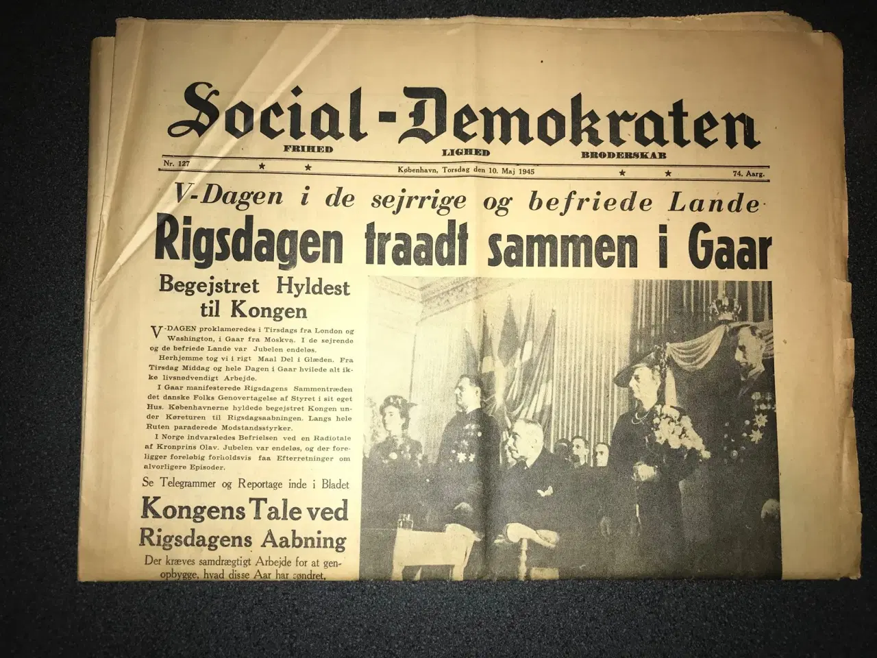 Billede 1 - 10. maj 1945 - Social - Demokraten avis