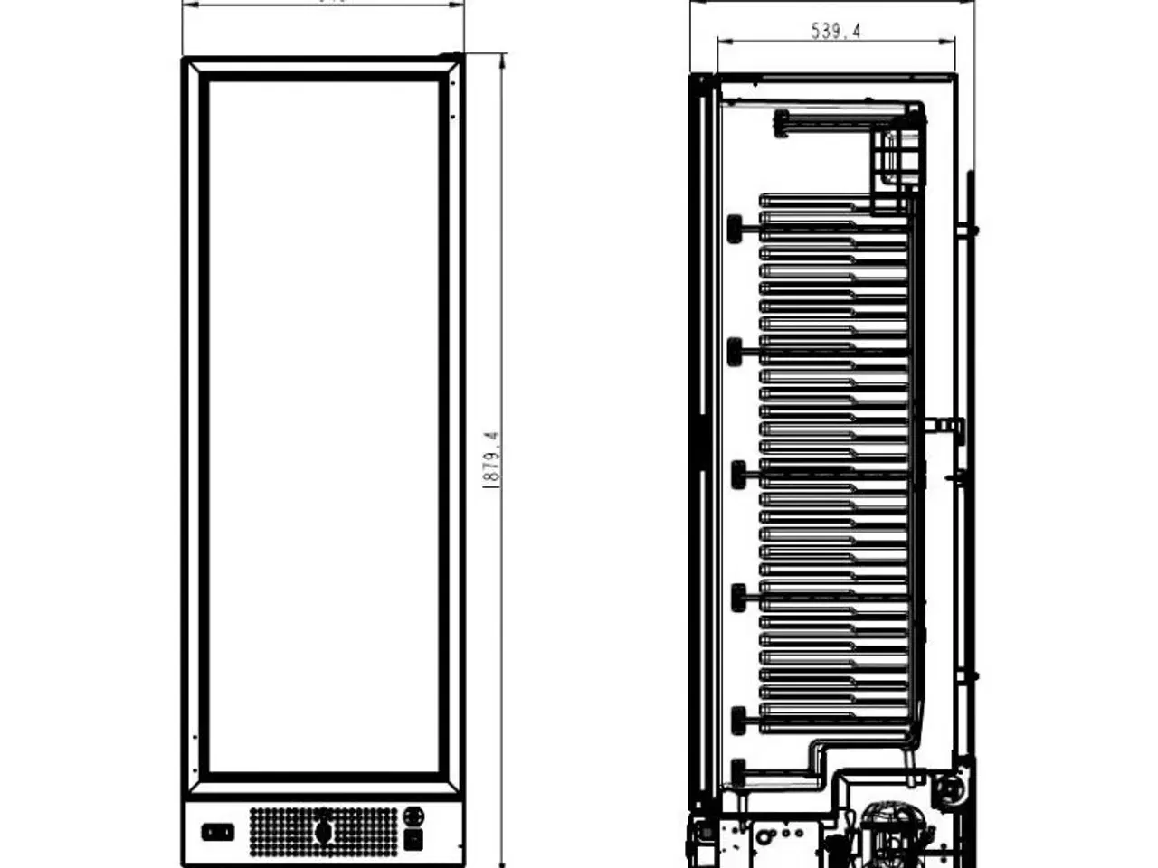 Billede 2 - Display fryseskab – hvid – 640x670x1875 mm