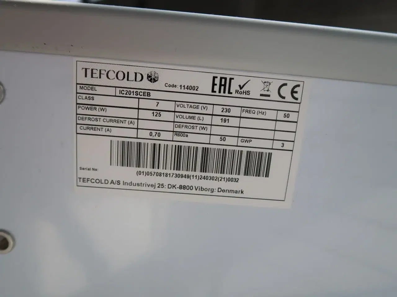 Billede 5 - Fryser TEFCOLD IC201SCEB