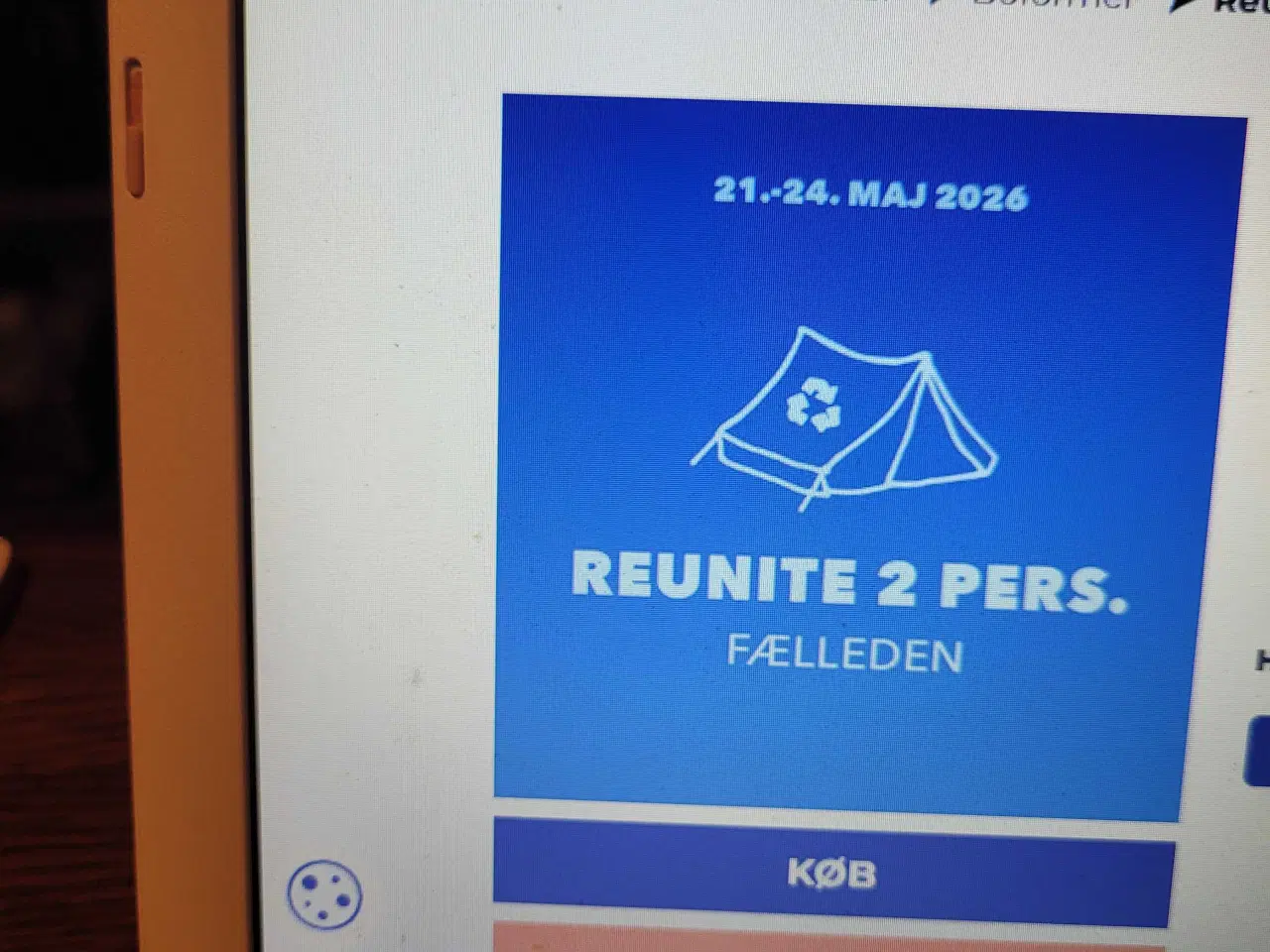 Billede 3 - Jelling MUSIKFESTIVA .Camping.Reunite Telt 2 Pers.