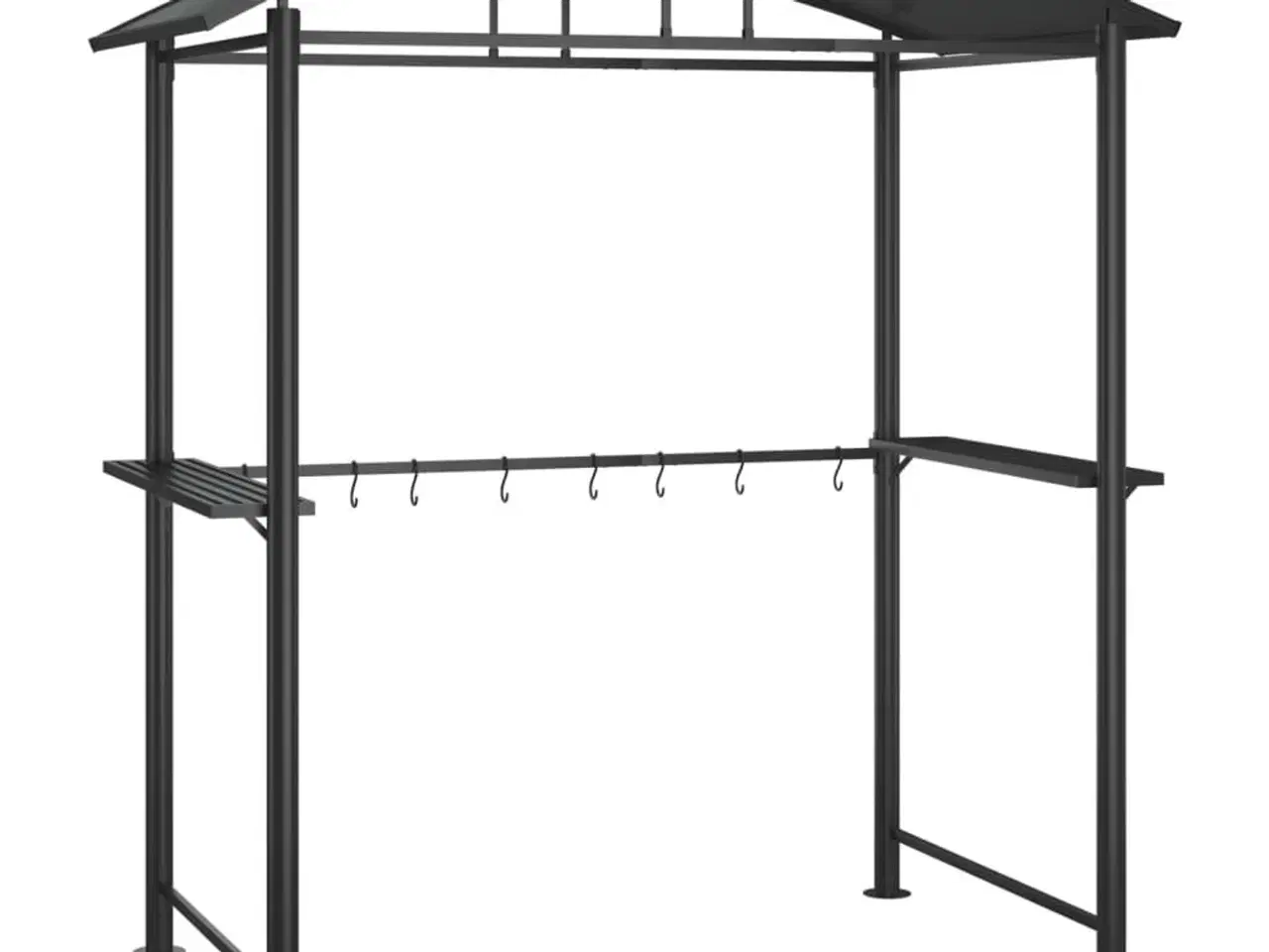 Billede 2 - Grillpavillon med sidehylder 210x114x230 cm stål antracitgrå