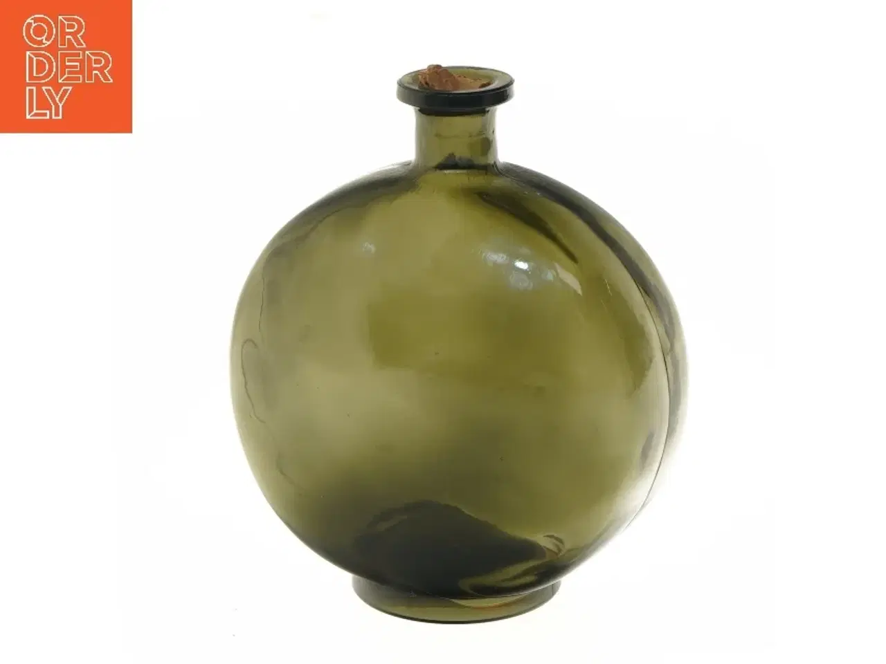 Billede 1 - Rund glasflaske med prop (str. 17,5 cm)