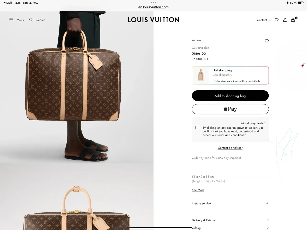 Billede 6 - Louis Vuitton Sirius 45 rejsetaske/Kuffert.