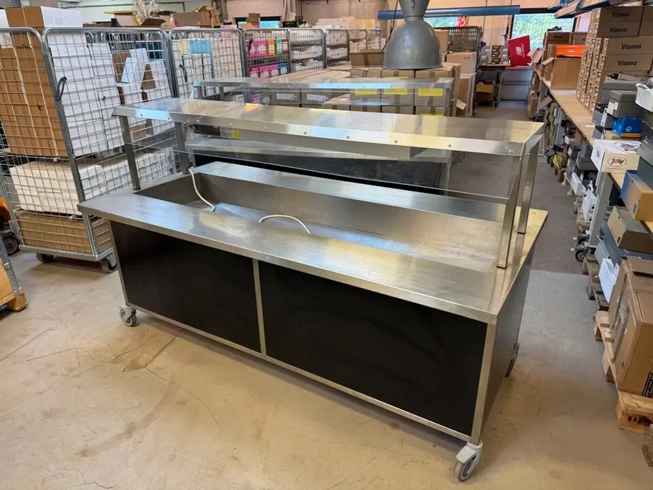 Billede 4 - Varmebuffet  – til 6 x 1/1 GN – specialbygget med varmelampe i toppen.