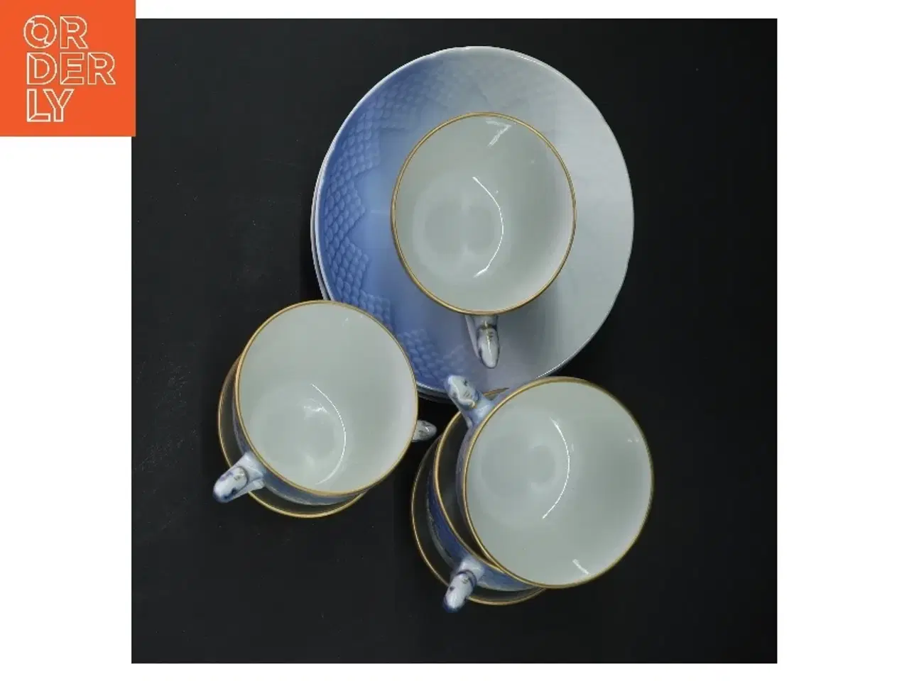 Billede 2 - Porcelæn kaffekopper med underkop fra Bing Og Grøndal, mågestellet (str. 6 styk, underkop ø 14 cm)