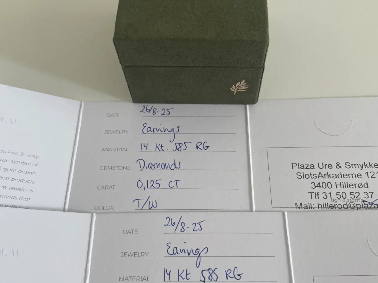 Billede 4 - Julie Sandlau 14 karat guldcreoler med diamanter