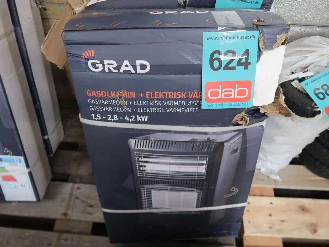 Billede 2 - Gasvarmeovn m/blæser 4,2 kW - Grad