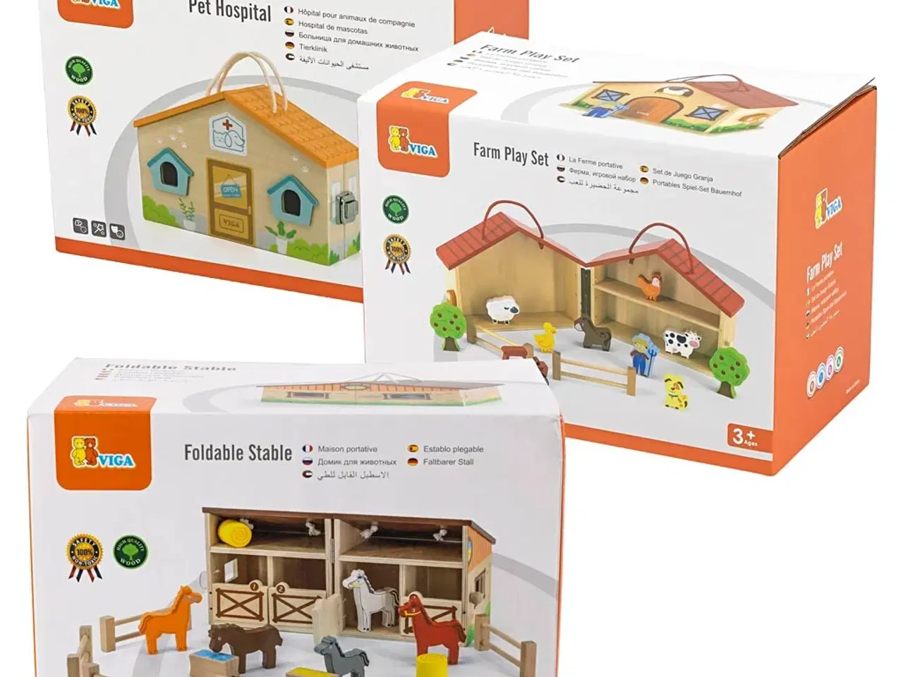 Billede 1 - VIGA Legehuse: Bondegård, Dyrehospital & Hestestald