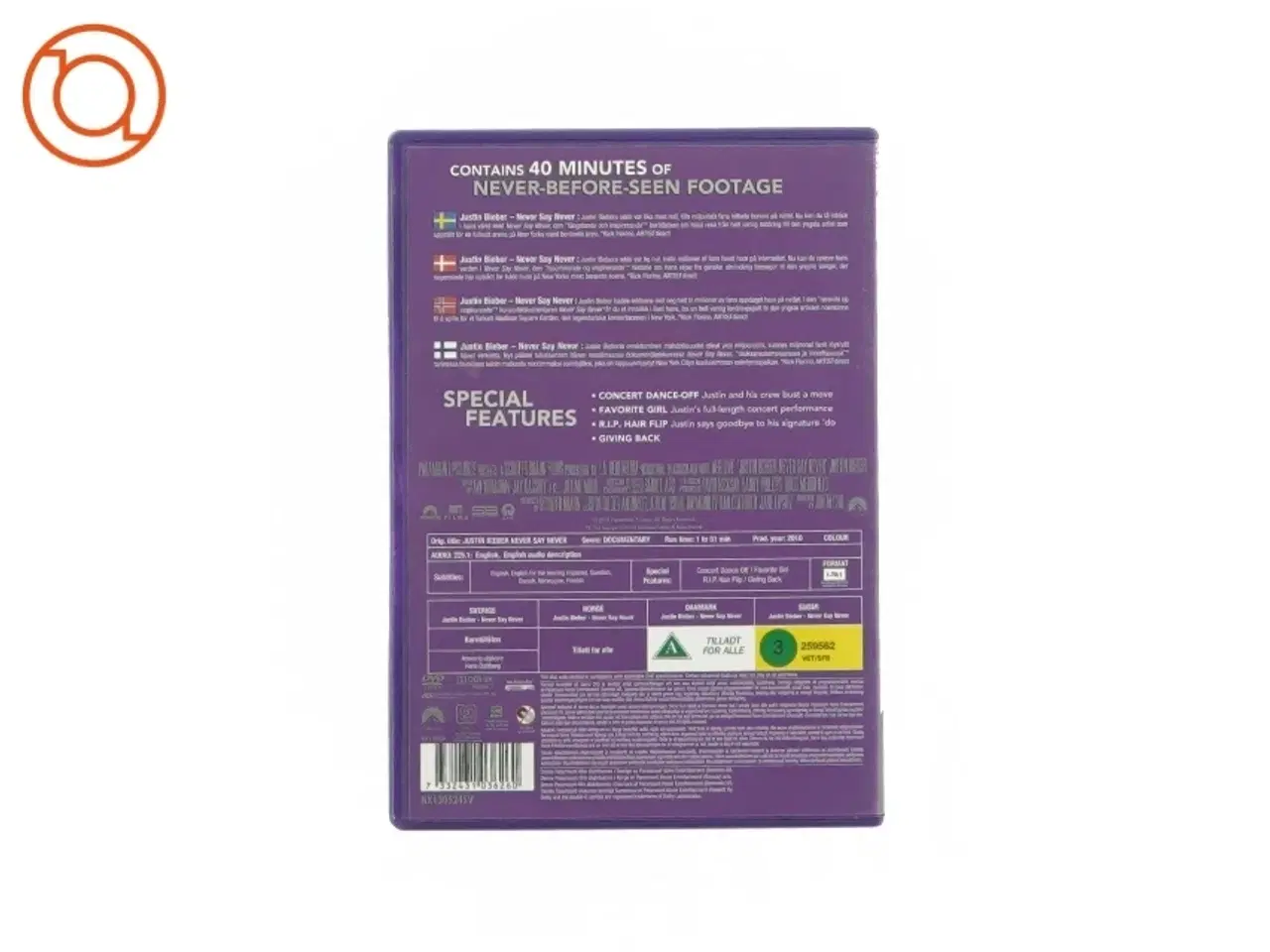 Billede 2 - Justein Bieber - Never say never (DVD)