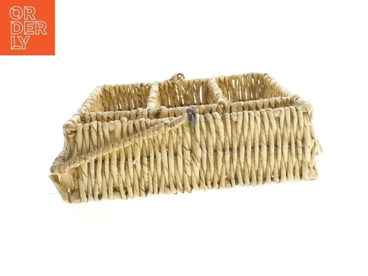 Billede 2 - Flettet opbevaringskurv (str. 31x26x8 cm)