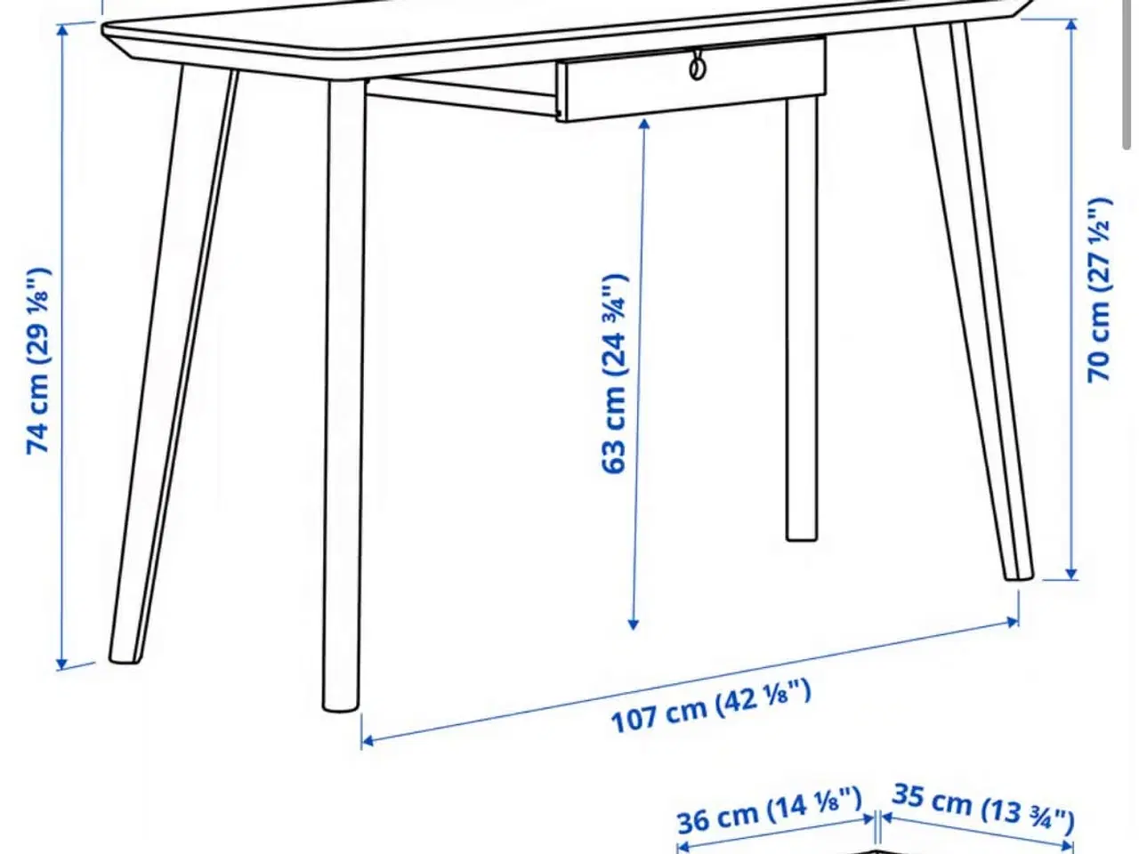 Billede 2 - Skrivebord næsten nyt