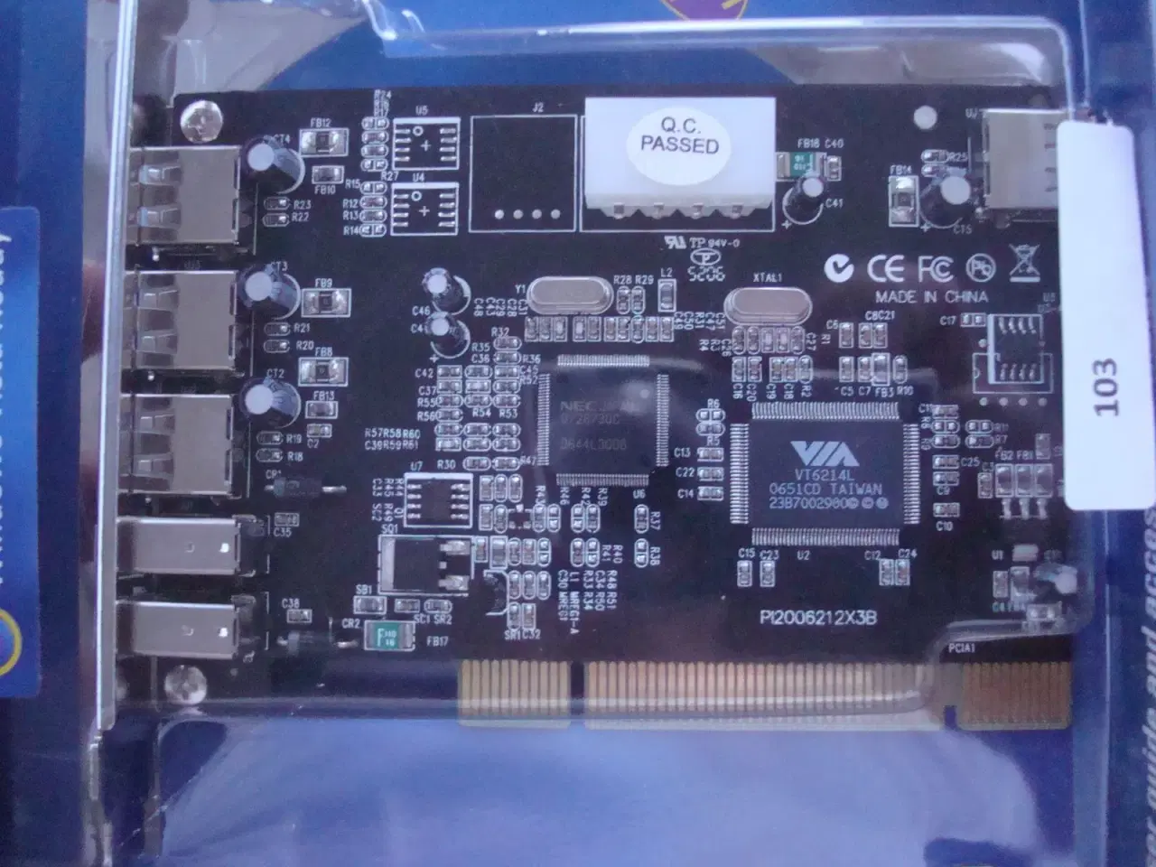 Billede 1 - PCI kort m3 usb og 2 firewire porte