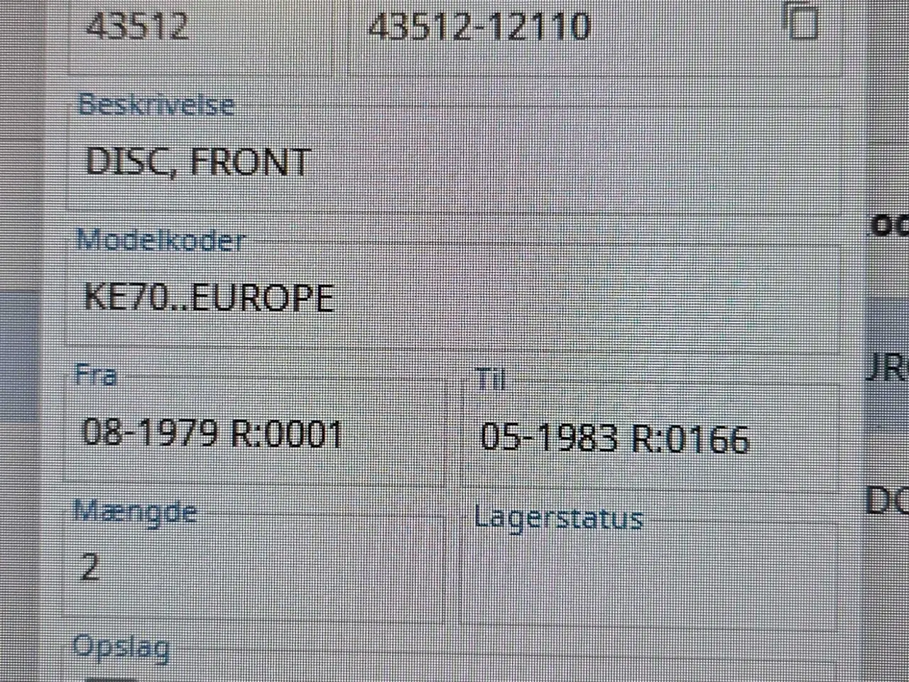 Billede 2 - KE70 årg. 79-83