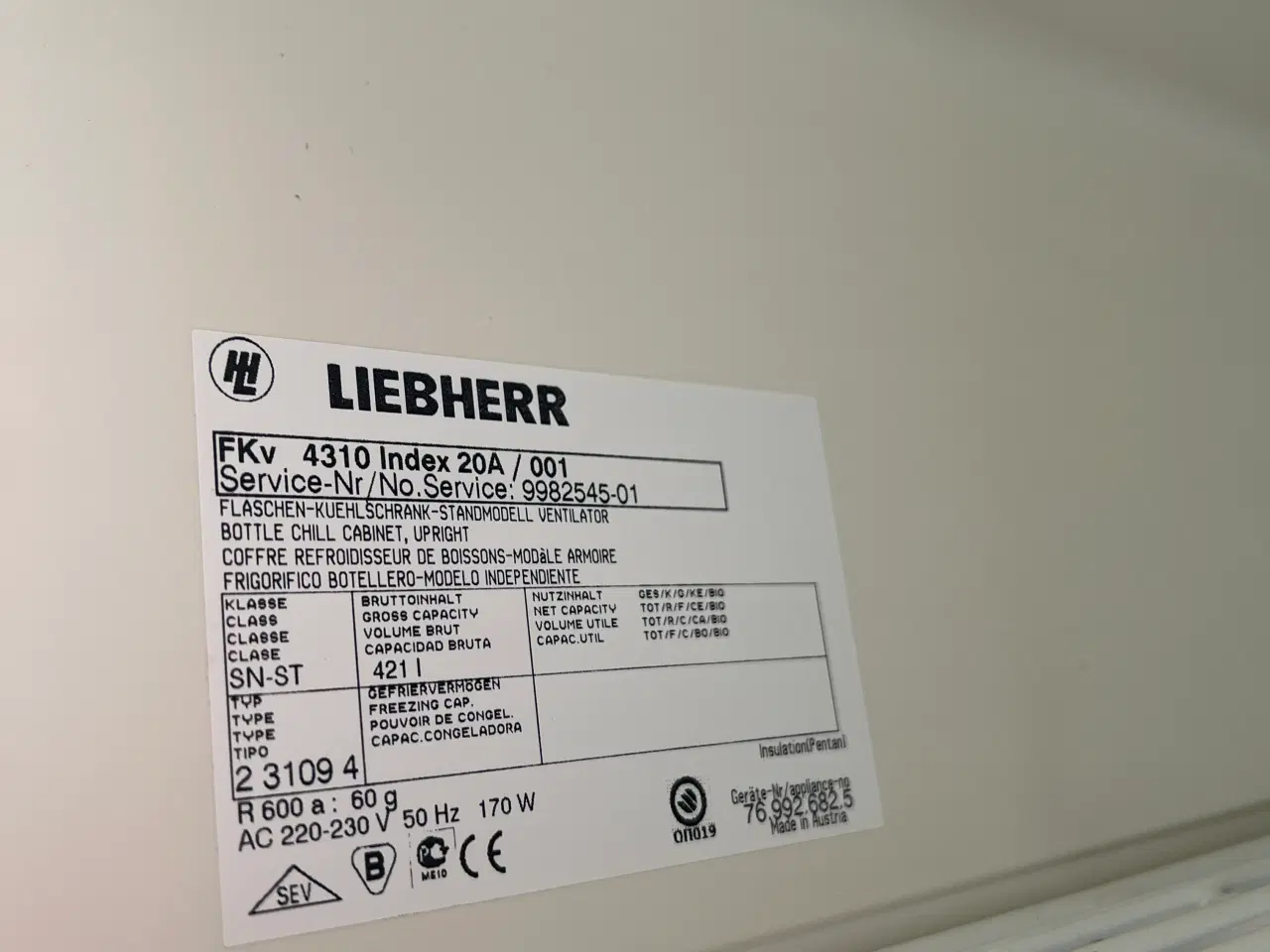 Billede 4 - Liebherr Køleskab