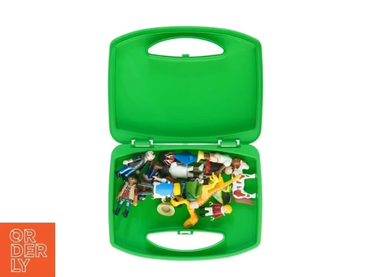 Billede 1 - Playmobil opbevaringsboks med figurer (str. 24 x 19 x 5 cm)