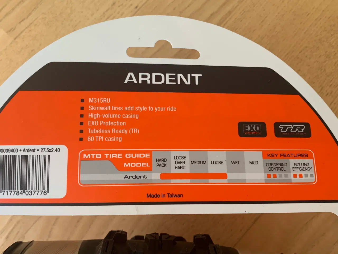 Billede 3 - MAXXIS Ardent 27.5 x 2.40 EXO TR 60 TPI Skinwall