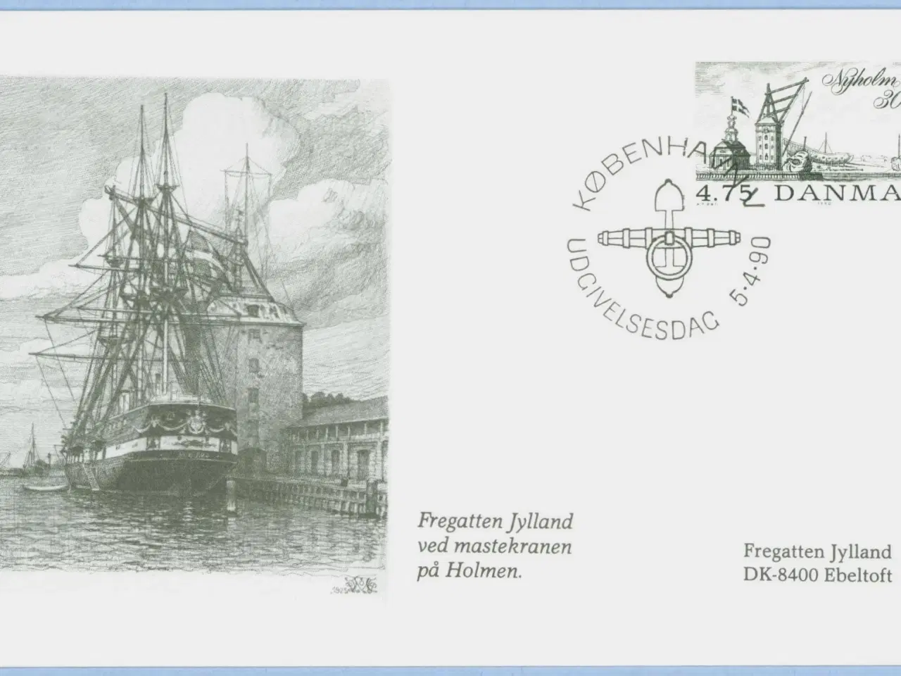 Billede 1 - Fregatten Jylland. 2 stk. kuverter