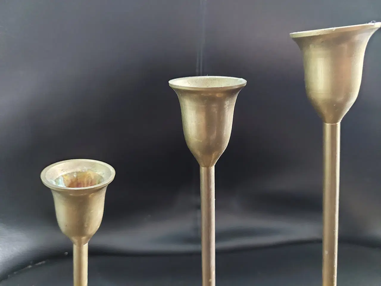 Billede 4 - 3 stk. messing lysestager