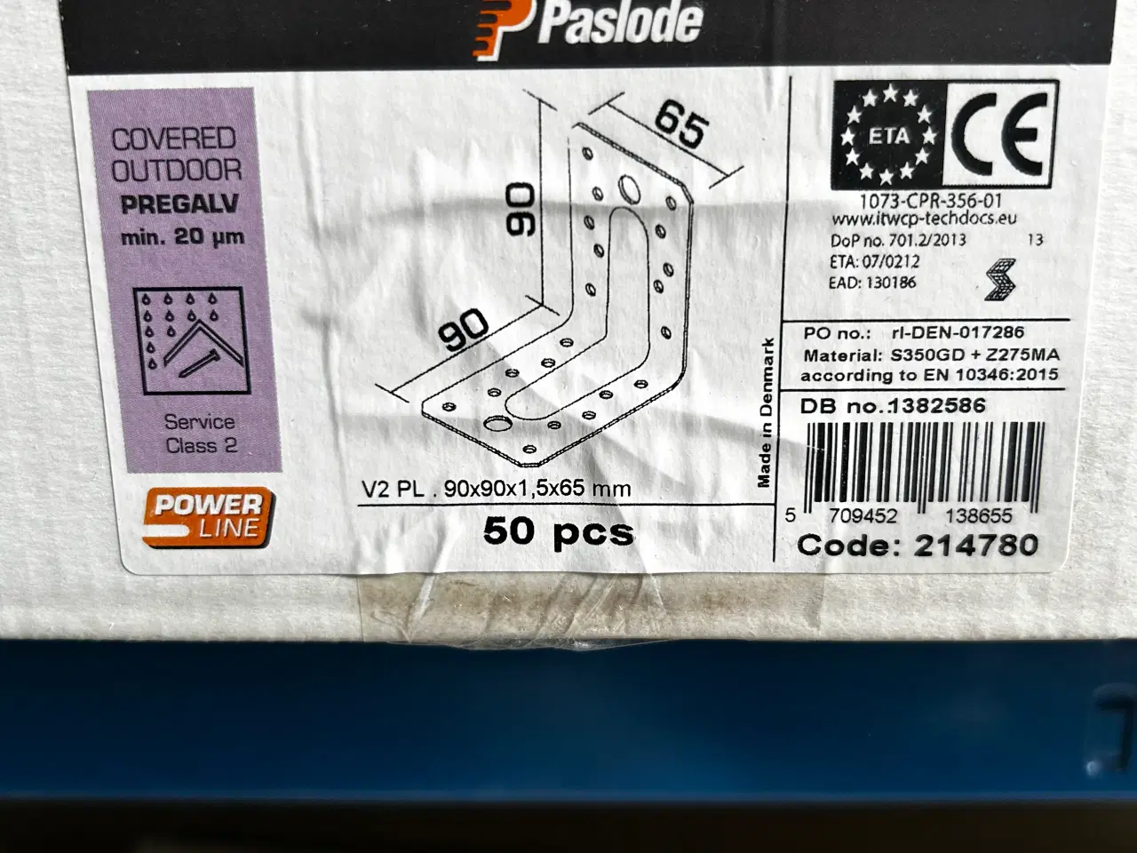 Billede 1 - Paslode vinkelbeslag 90x90x65 T1,5