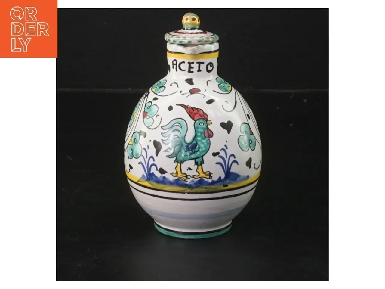 Billede 3 - Dekorativ keramisk kande med låg (str. 14 cm)