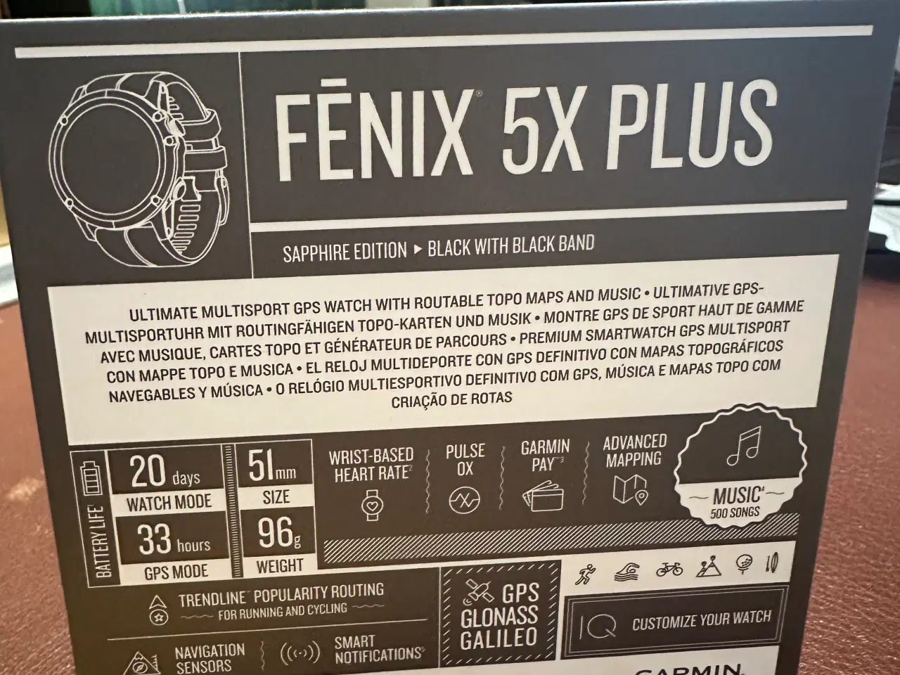 Billede 2 - Garmin Fenix 5X Plus