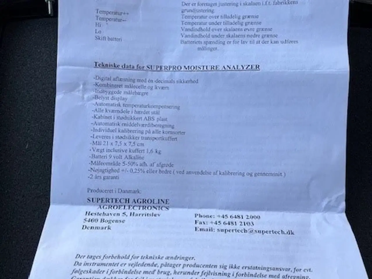 Billede 2 - Korn Fugtighedsmåler