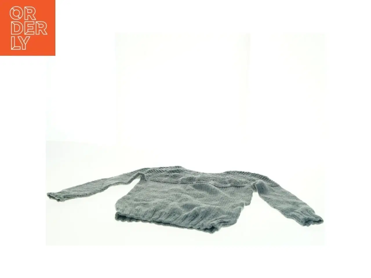 Billede 4 - Grå håndstrikket uld-sweater (str. 30 x 37 cm ærme 23 cm)