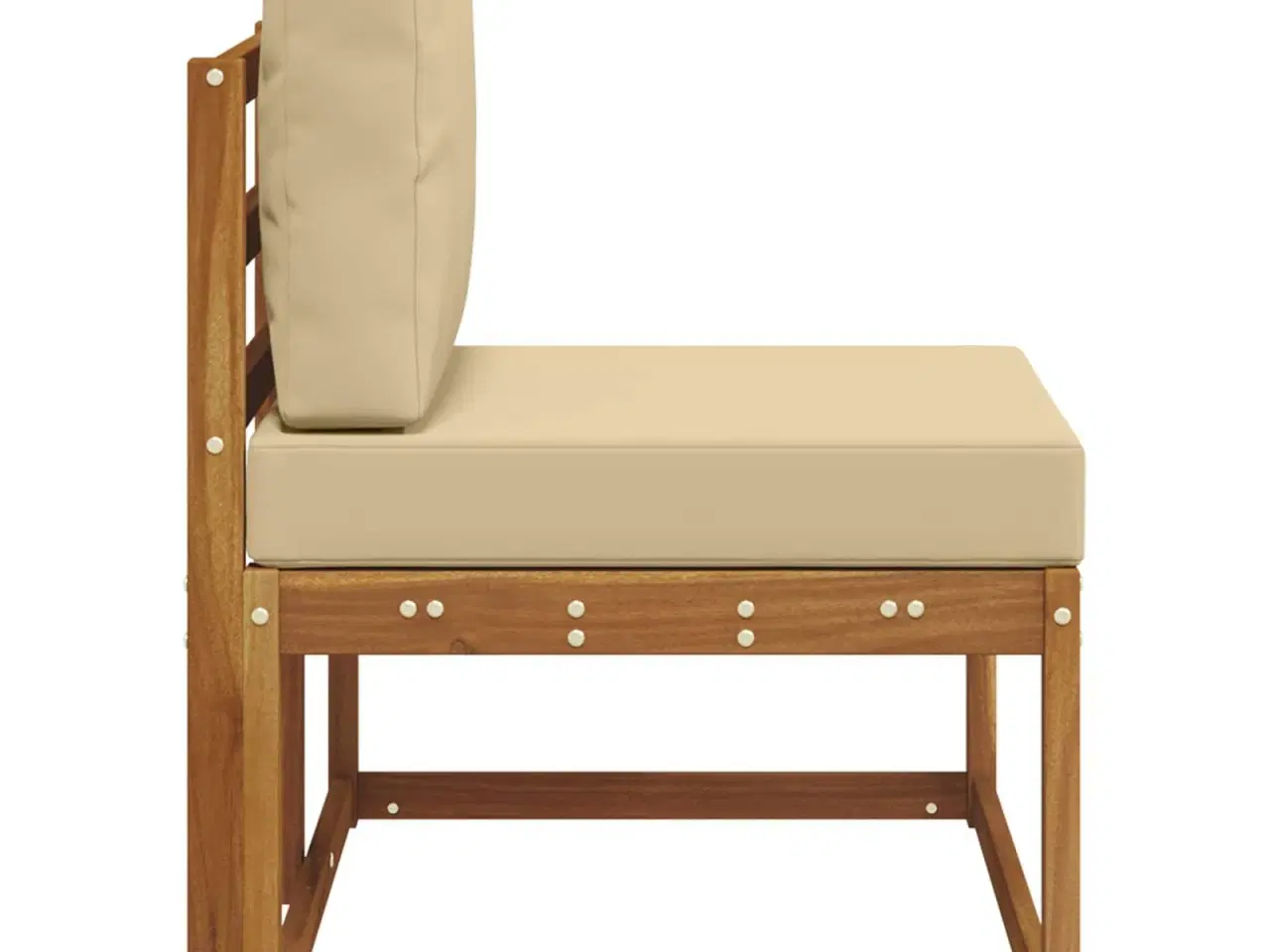 Billede 5 - Udendørs Modulsofa med pude Naturfarvet 91 x 63 x 73 cm