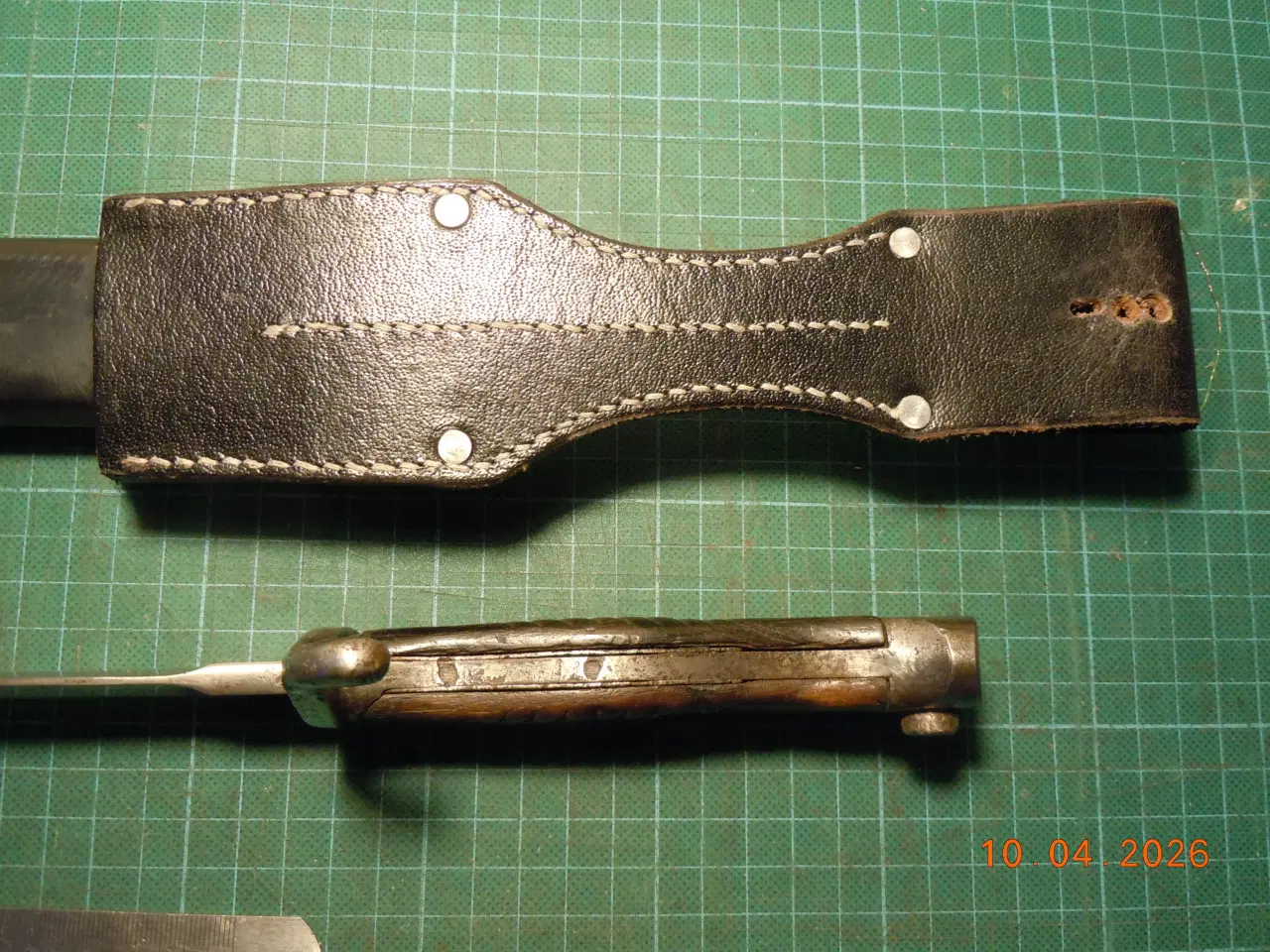 Billede 9 - SG 98 Bajonet Butchers Knife I stålskede med læder