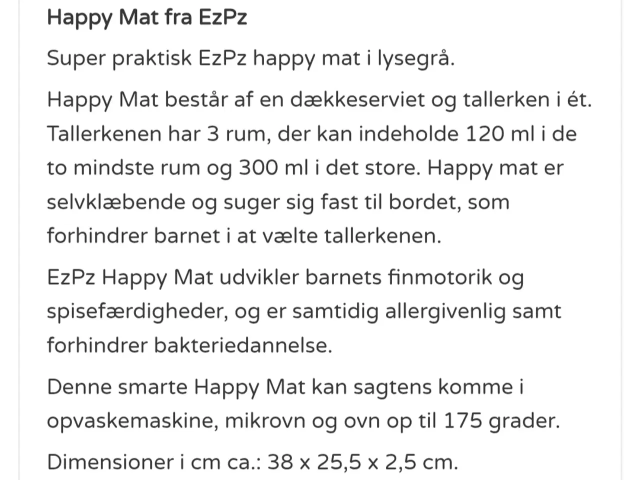 Billede 4 - EZPZ Happy Mat tallerken