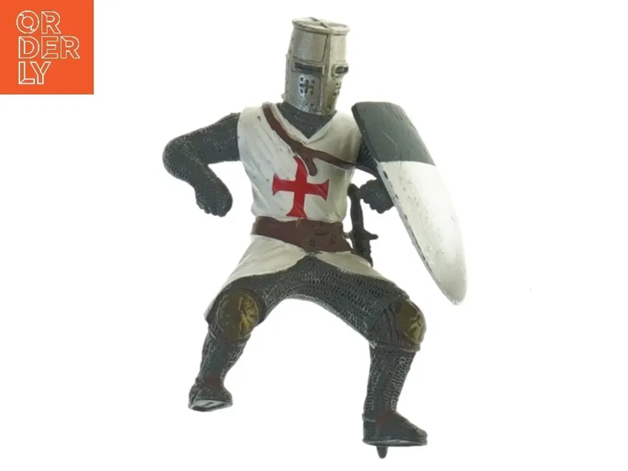 Billede 1 - Middelalderkriger figur fra Blue Box (str. 9x7 cm)