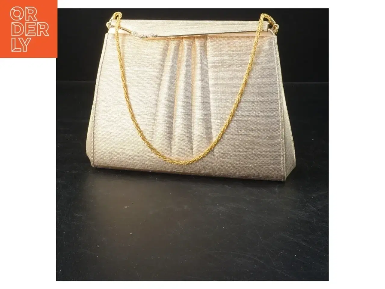 Billede 2 - Elegant aftentaske med guldfinish (str. 14,5x20x4,5 cm)