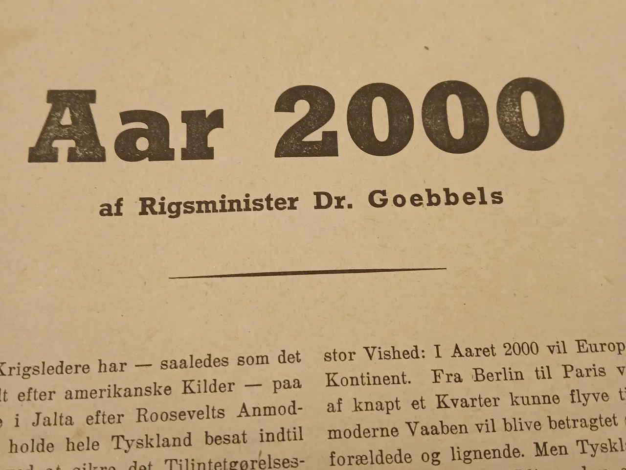 Billede 1 - Rigsminister Dr. Goebbels - pamflet
