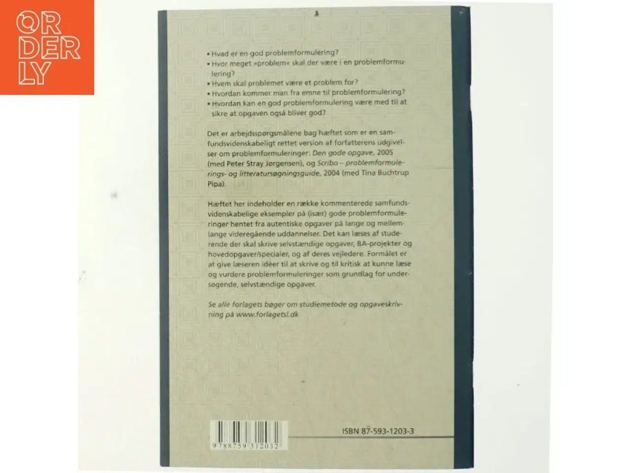 Billede 3 - Problemformulering på de samfundsvidenskabelige uddannelser af Lotte Rienecker (Bog)