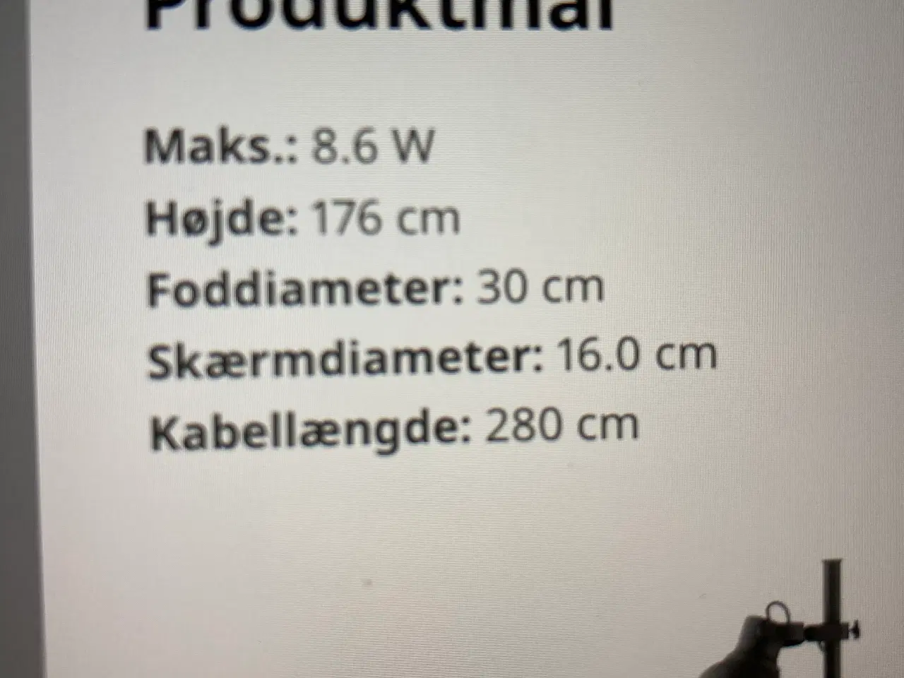 Billede 3 - Lampe fra IKEA