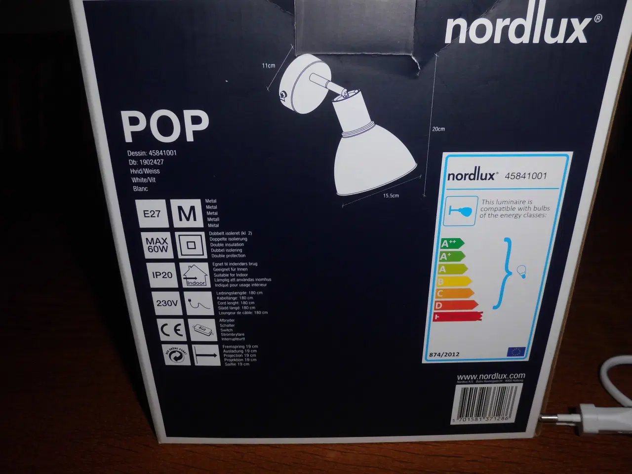 Billede 4 - Væglampe Nordlux "Pop"