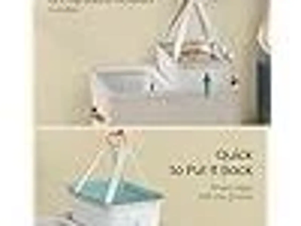 Billede 5 - Vasketøjskurv med låg – 2 rum, 56 × 40 × 75 cm, cappuccino beige