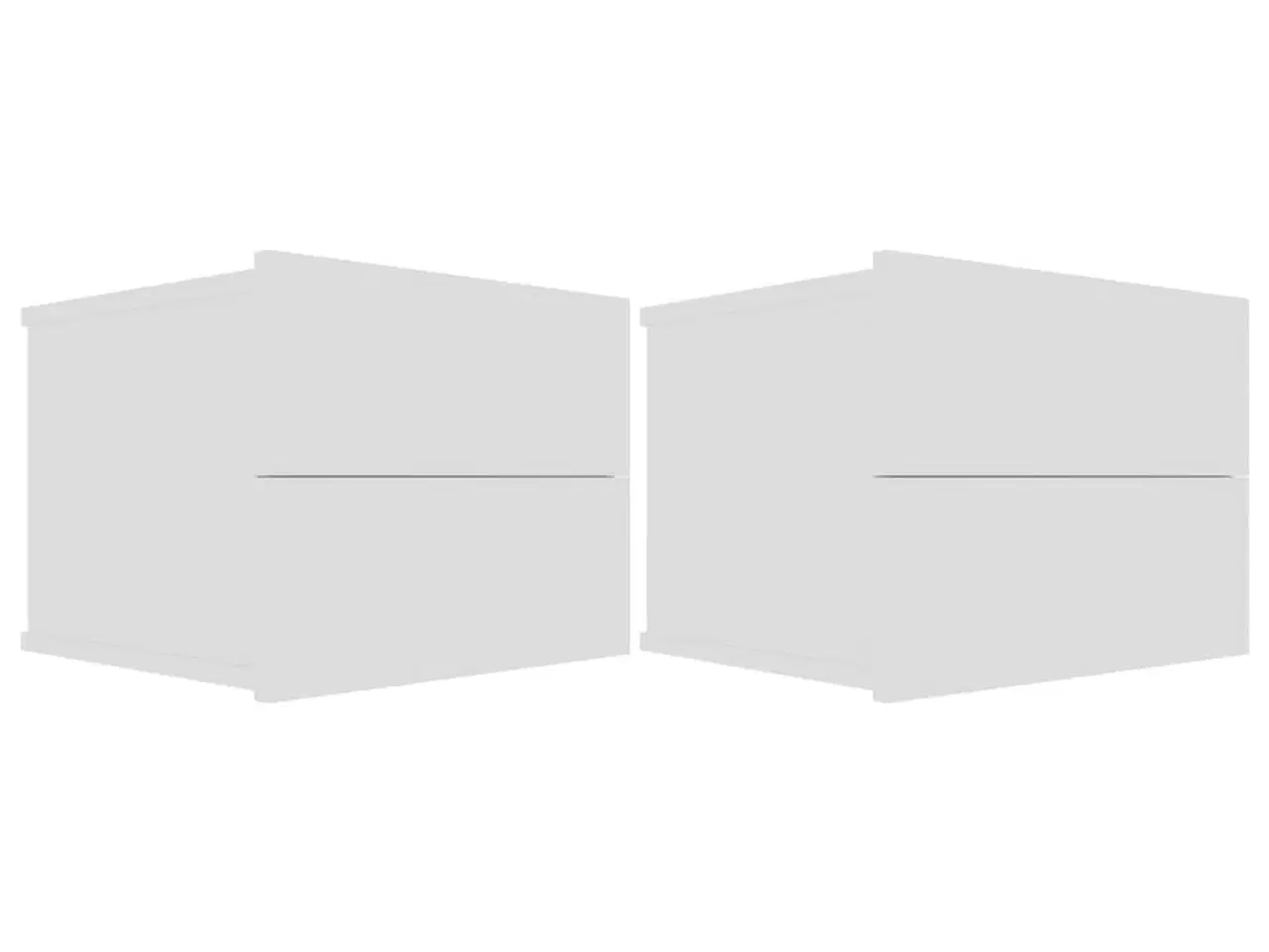 Billede 2 - Sengeskabe 2 stk. 40x30x30 cm spånplade hvid