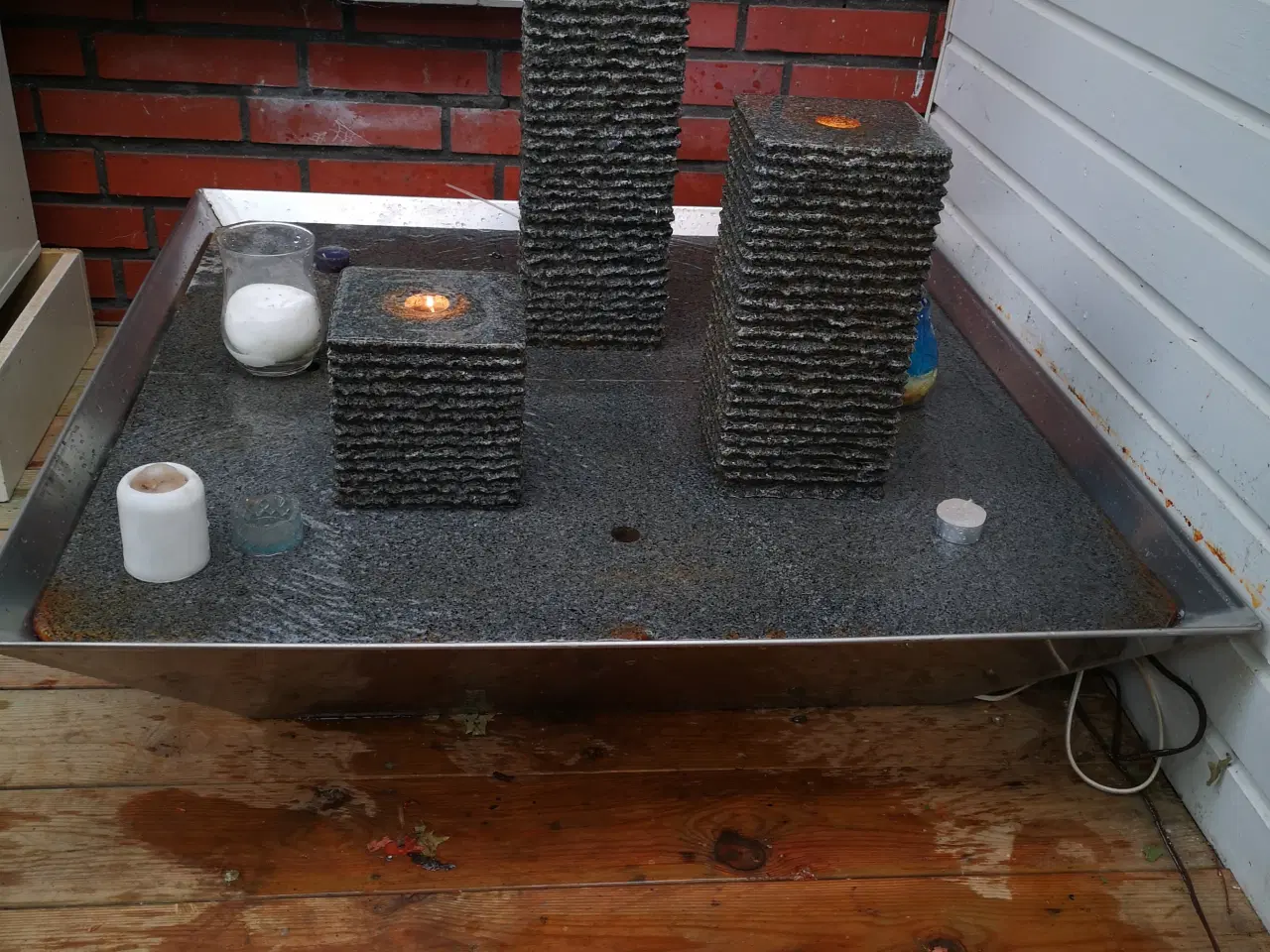 Billede 2 - Kar til Vandsten i rustfri stål ydermål 90 x90 cm