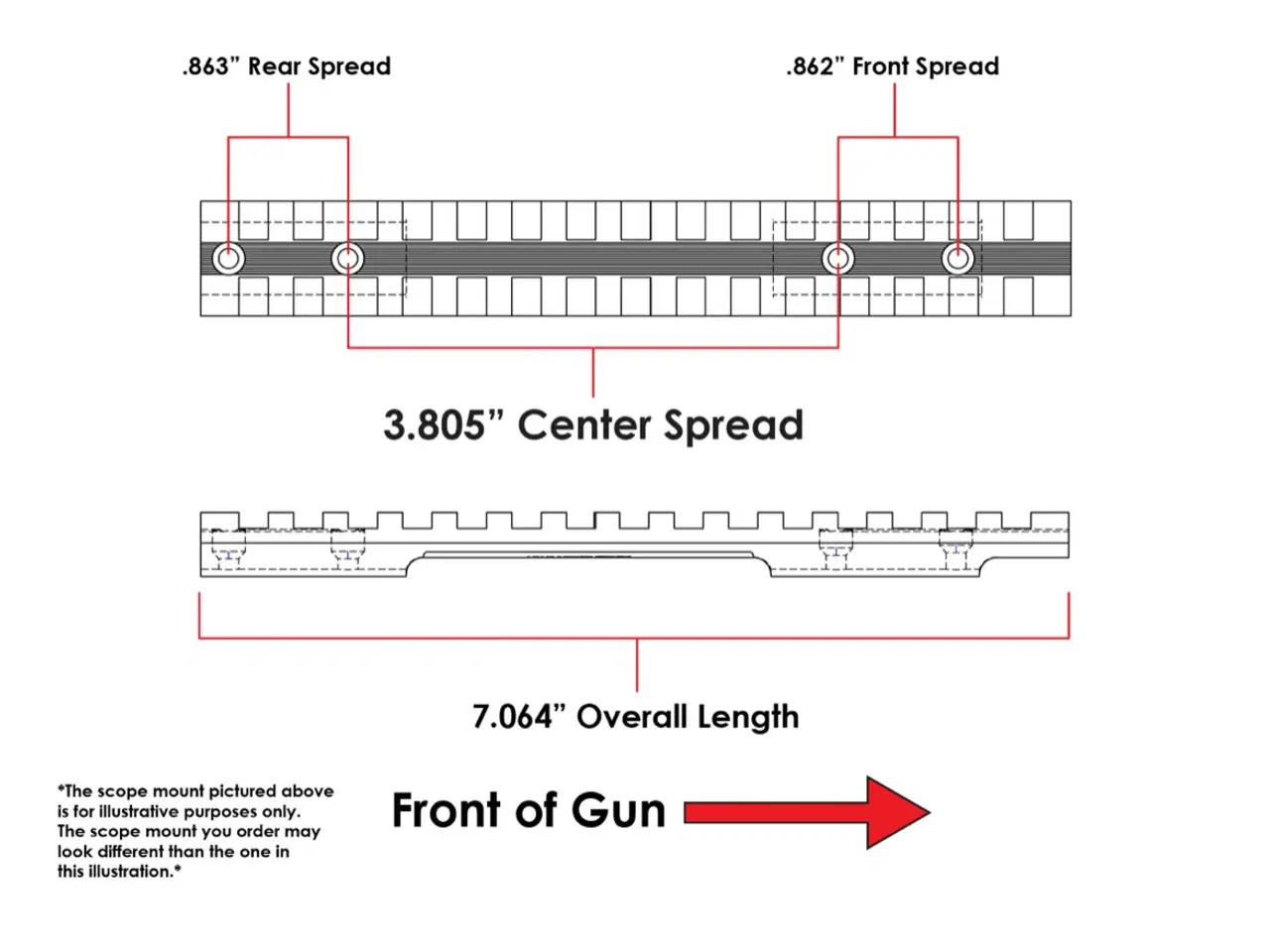 Billede 2 - Picatinny rail - Winchester 70 Long action - 20MOA