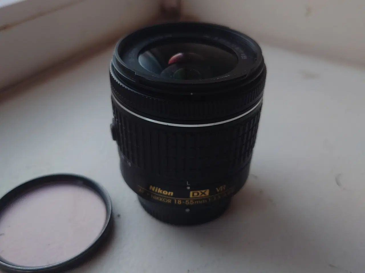 Billede 1 - Nikon af-p 18-55mm objektiv m. UV-filter
