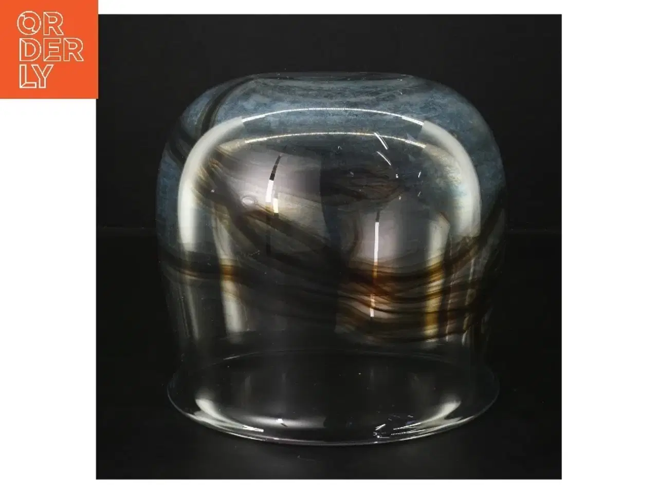 Billede 2 - Glasvase med multicolor design (str. Ø 16x16 cm)