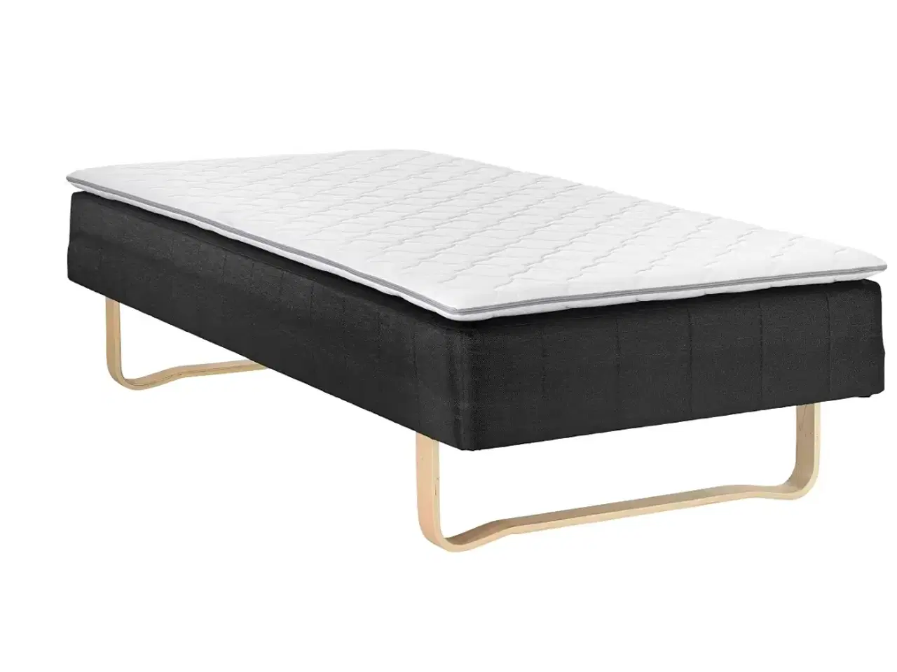 Billede 1 - 2 stk boxmadras 90x200 med formspændt bøg- ben