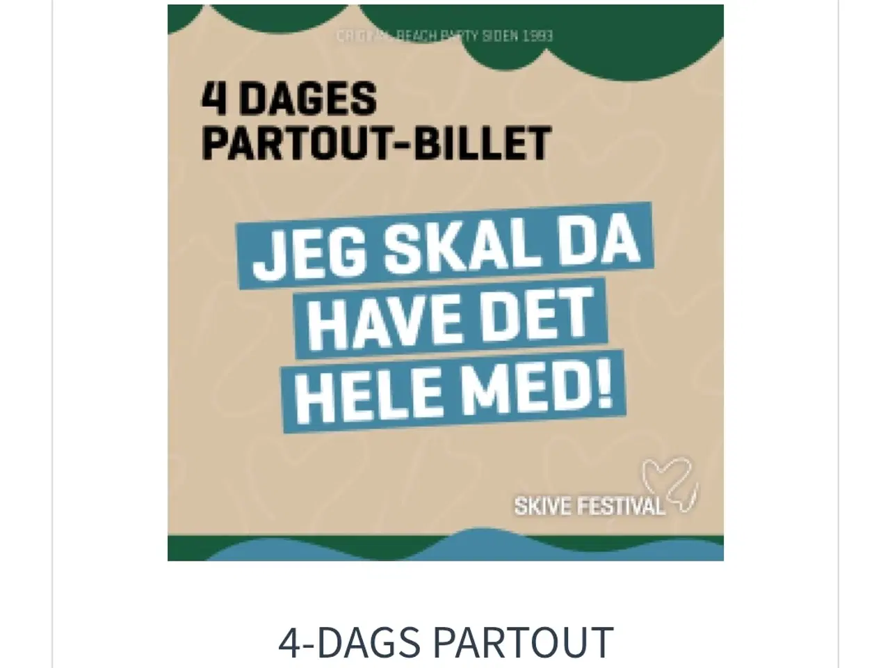 Billede 1 - Skive festival 2025 4 dages partout billet