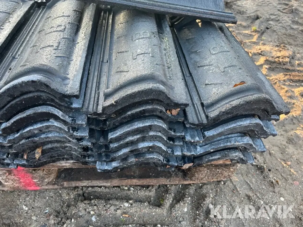 Billede 6 - Tagsten IBF Dobbelt S Plus halve sten. 95styk