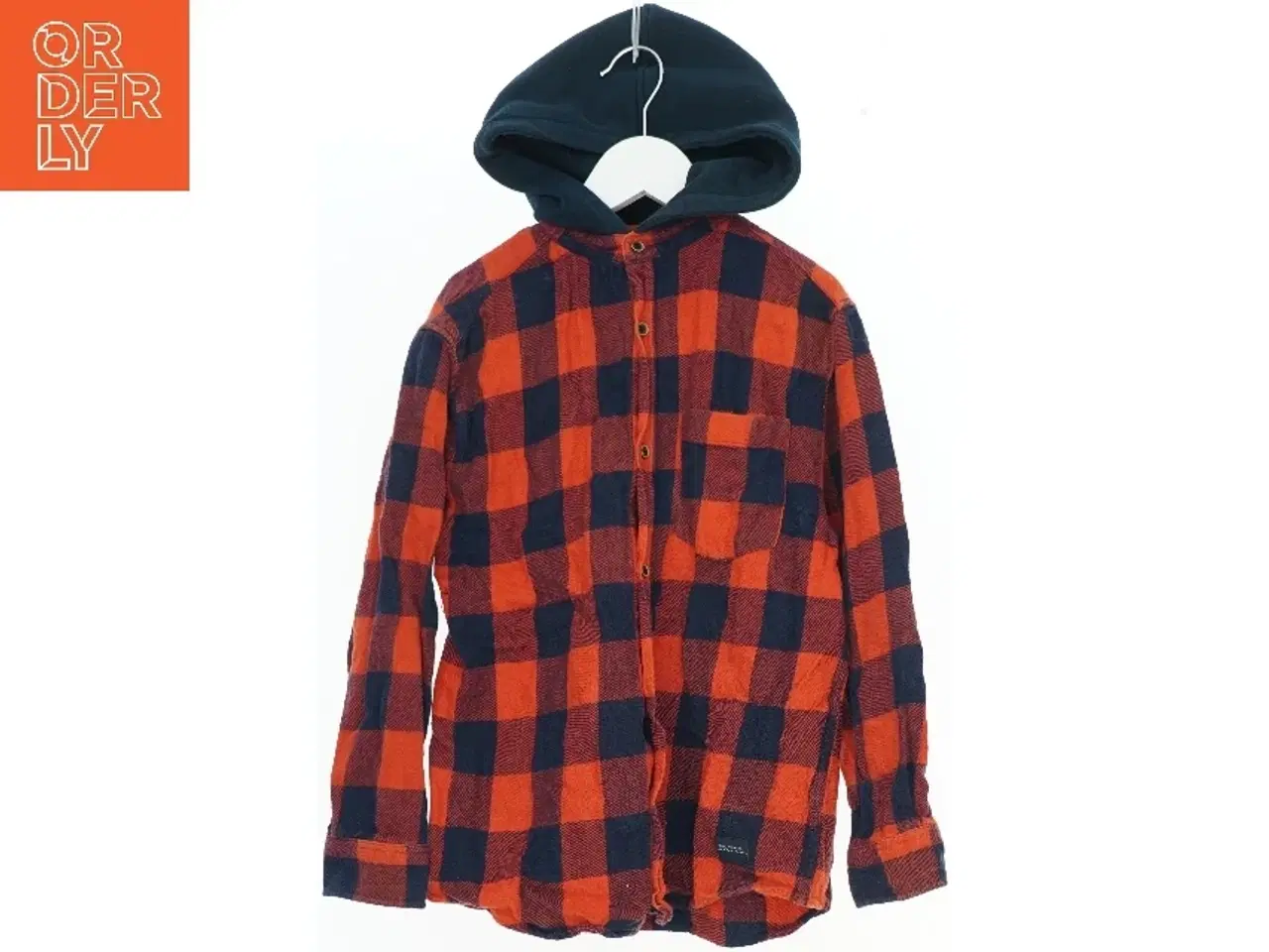 Billede 1 - Skjorte med hætte i ternet design fra Zara (str. 140)