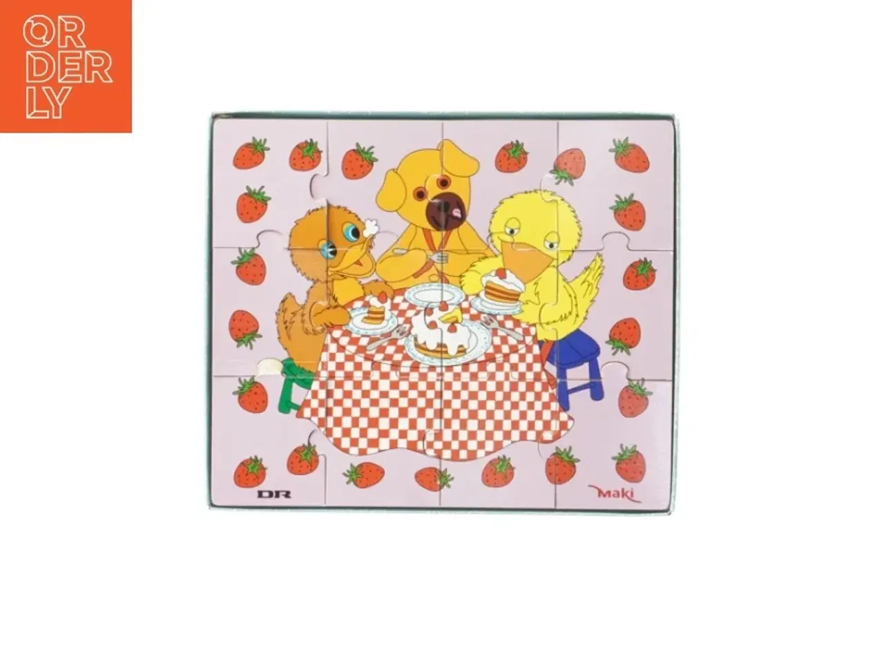 Billede 4 - Bamse og Kylling puslespil i træ fra DR (str. 25x21 cm)