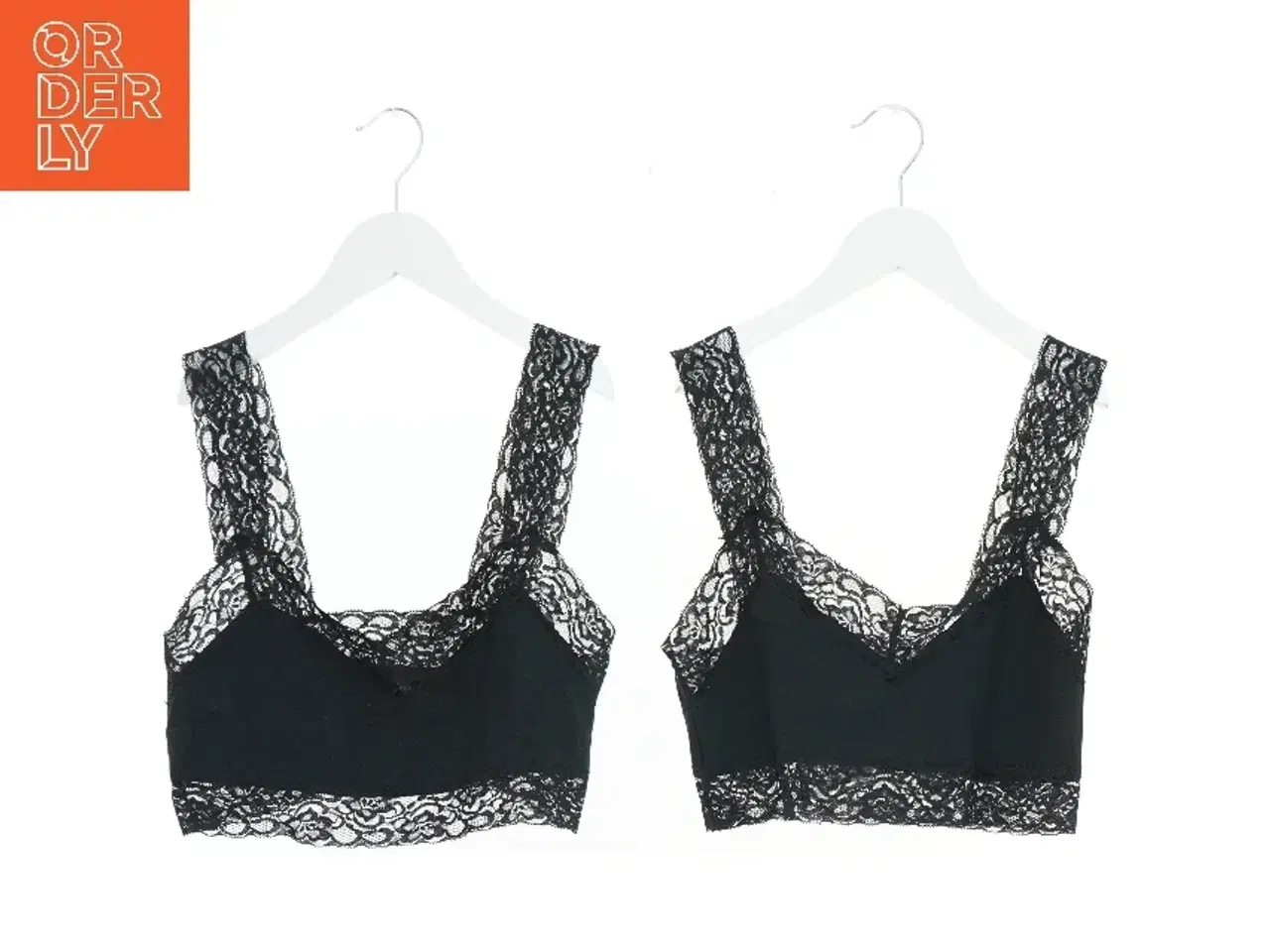Billede 1 - Sort blonde top fra Coquette (str.S-M)