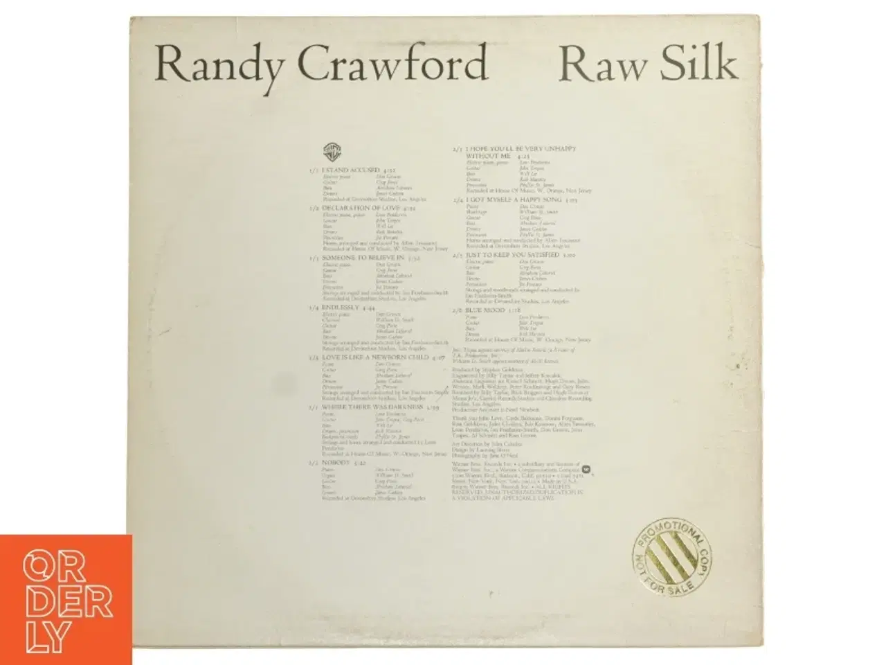 Billede 3 - Randy Crawford - Raw Silk vinylplade