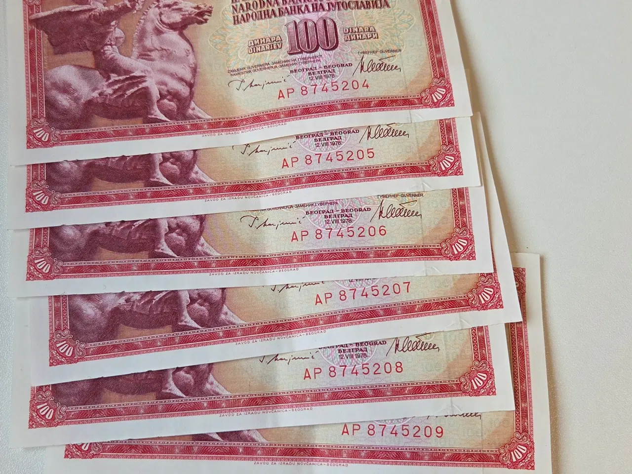 Billede 2 - Jugoslaviske 100 dinar sedler